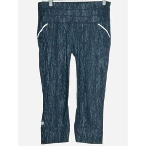 Athleta Sonar Capri Mesh Leggings Yoga Crop Pants Size S